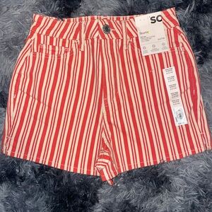 Striped short shorts NWT
